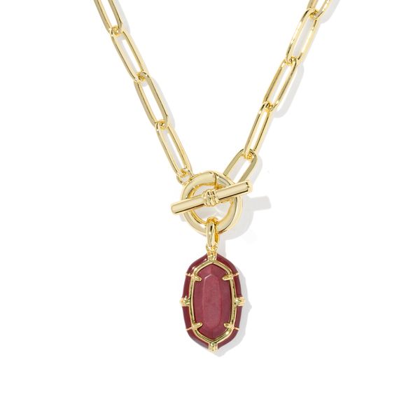 YGP MAROON ENAMEL ELISA PAPERCLIP NECKLACE Meigs Jewelry Tahlequah, OK