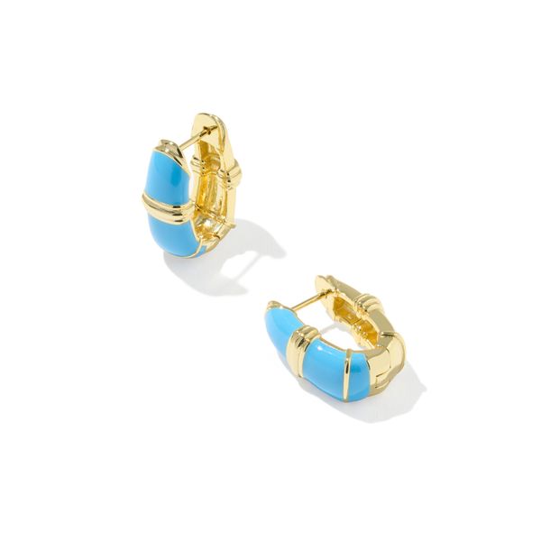 YGP LIGHT BLUE ENAMEL COURTNEY HUGGIE EARRINGS Meigs Jewelry Tahlequah, OK