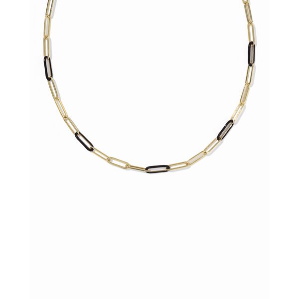 YGP BLACK ENAMEL COURTNEY PAPERCLIP NECKLACE Meigs Jewelry Tahlequah, OK