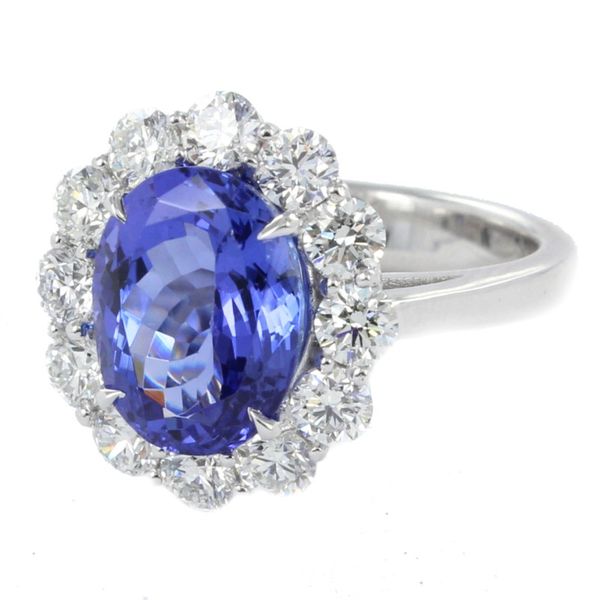 Tanzanite & Diamond Halo Custom Ring Image 2 Meigs Jewelry Tahlequah, OK
