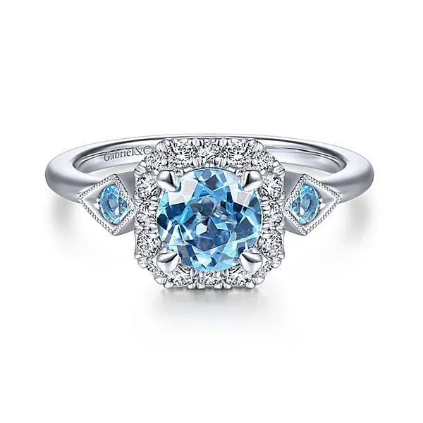 Gabriel & Co. Blue Topaz Fashion Ring Meigs Jewelry Tahlequah, OK