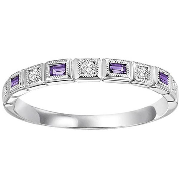 Amethyst & Diamond Stackable Ring Meigs Jewelry Tahlequah, OK