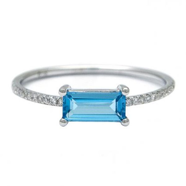 Blue Topaz Thin Fashion Ring Meigs Jewelry Tahlequah, OK