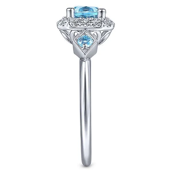 14k White Gold Blue Topaz Fashion Ring Image 2 Meigs Jewelry Tahlequah, OK