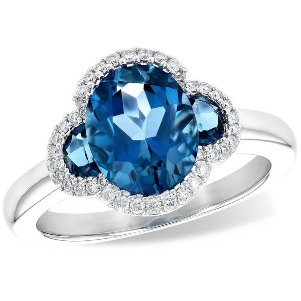 Blue Topaz & Diamond Ring Meigs Jewelry Tahlequah, OK