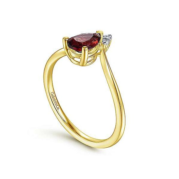 Gabriel & Co. Garnet & Diamond Fashion Ring Image 2 Meigs Jewelry Tahlequah, OK