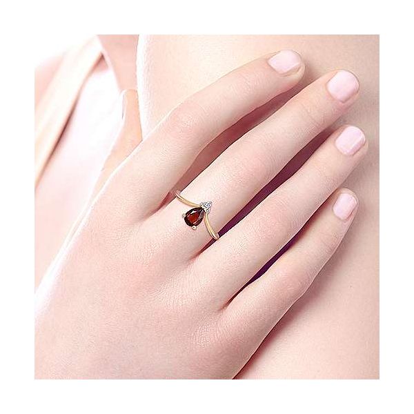 Gabriel & Co. Garnet & Diamond Fashion Ring Image 3 Meigs Jewelry Tahlequah, OK