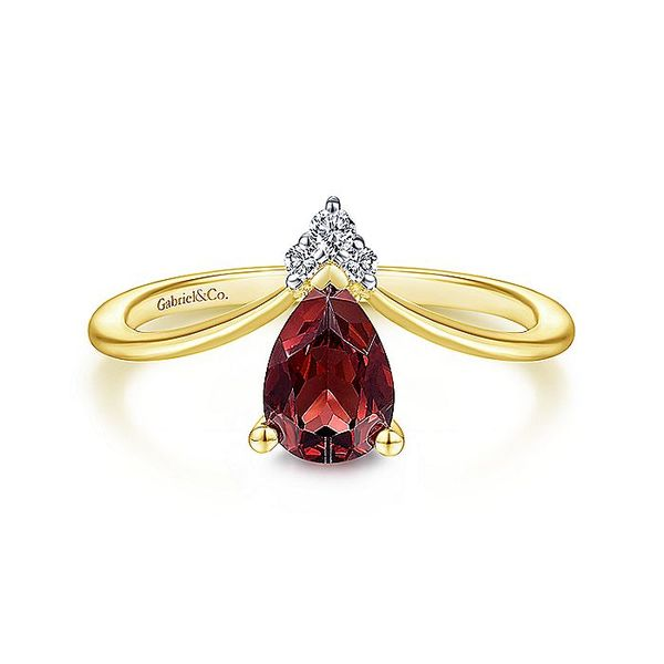 Gabriel & Co. Garnet & Diamond Fashion Ring Meigs Jewelry Tahlequah, OK