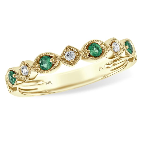 Emerald & Diamond Band Meigs Jewelry Tahlequah, OK