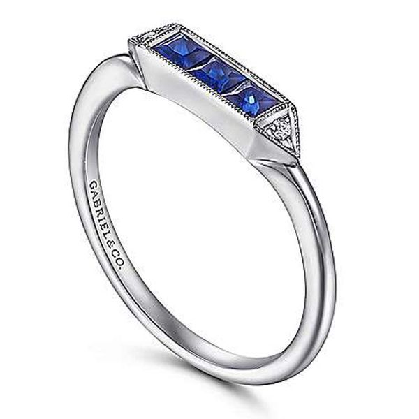 Gabriel & Co. Sapphire & Diamond Fashion Ring Image 2 Meigs Jewelry Tahlequah, OK