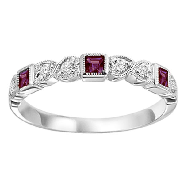 Ruby & Diamond Stackable Band Meigs Jewelry Tahlequah, OK