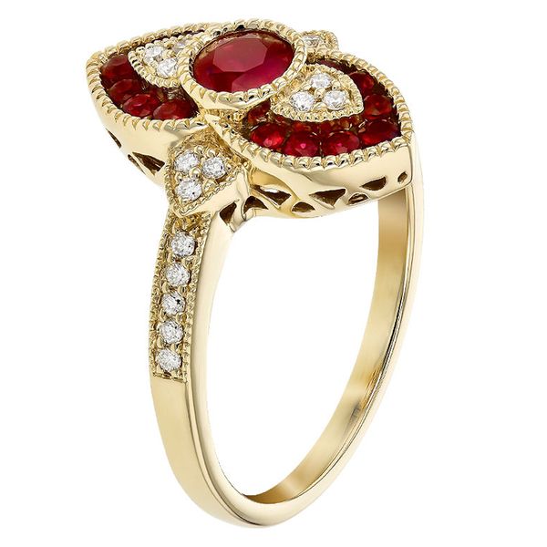 Ruby & Diamond Antique Style Ring Image 2 Meigs Jewelry Tahlequah, OK
