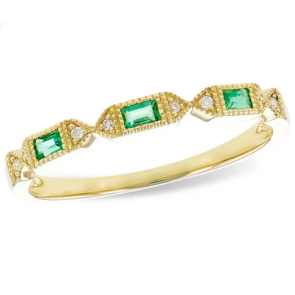 Emerald & Diamond Band Meigs Jewelry Tahlequah, OK