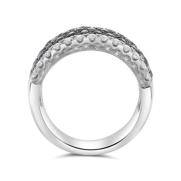 Sapphire & Diamond Pave Band Image 2 Meigs Jewelry Tahlequah, OK
