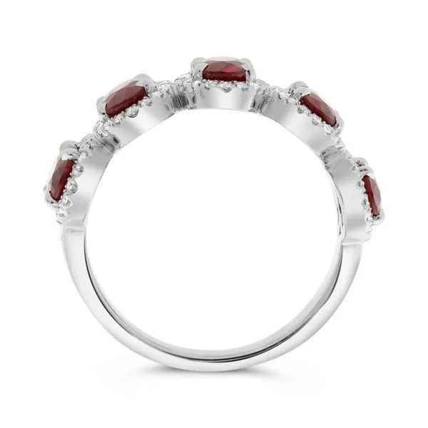 Ruby & Diamond Oval Halo Ring Image 2 Meigs Jewelry Tahlequah, OK