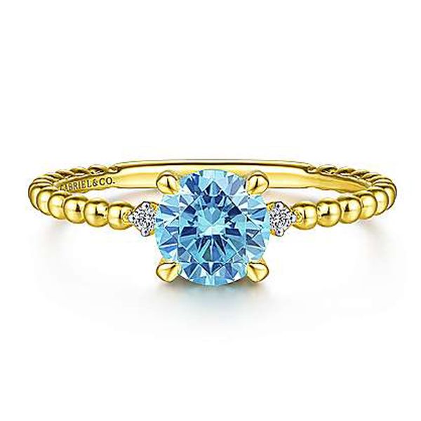 Gabriel & Co. Blue Toapz Ring Meigs Jewelry Tahlequah, OK