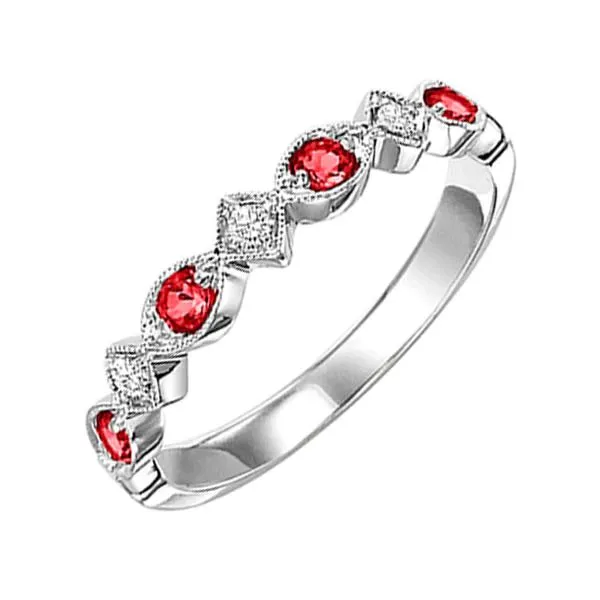 Ruby & Diamond Stackable Band Meigs Jewelry Tahlequah, OK
