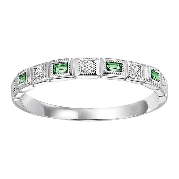 Emerald & Diamond Stackable Band Meigs Jewelry Tahlequah, OK