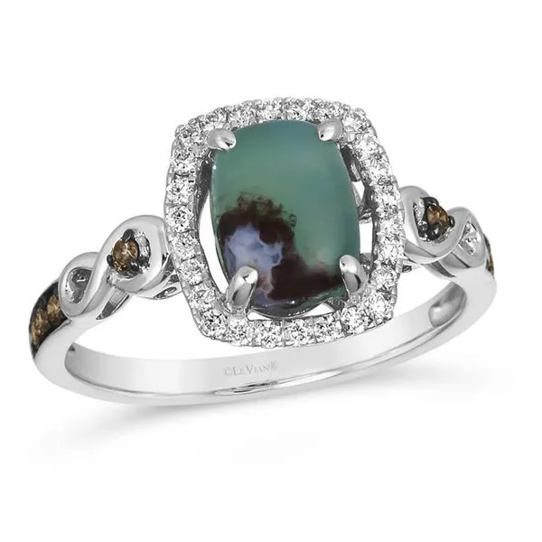 Le Vian Aquaprase & Diamond Halo Ring Meigs Jewelry Tahlequah, OK