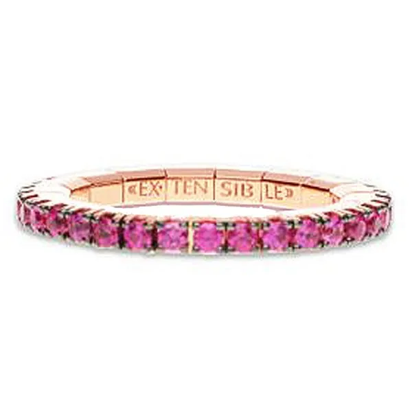 Rose Gold Ruby Eternity Stretch Band Meigs Jewelry Tahlequah, OK