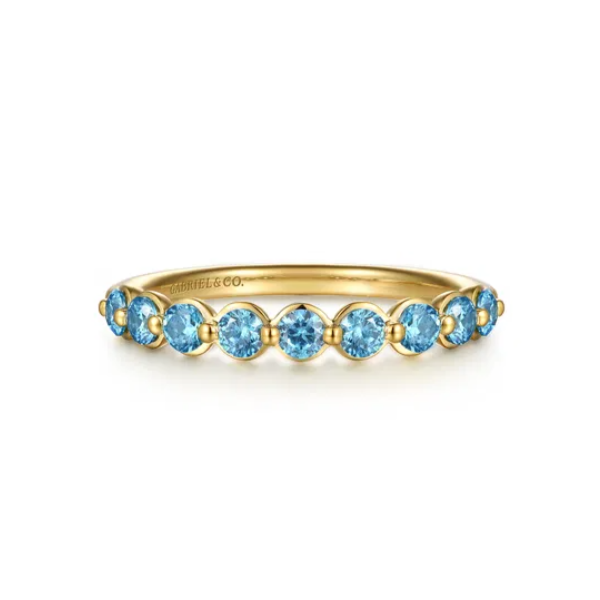 14KY .66CTW BLUE TOPAZ CUSTER BEAD STACK RING SZ6.5

SERIAL #S2222260 Image 2 Meigs Jewelry Tahlequah, OK