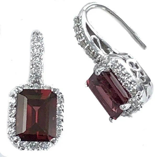 Garnet & Diamond Earrings Meigs Jewelry Tahlequah, OK