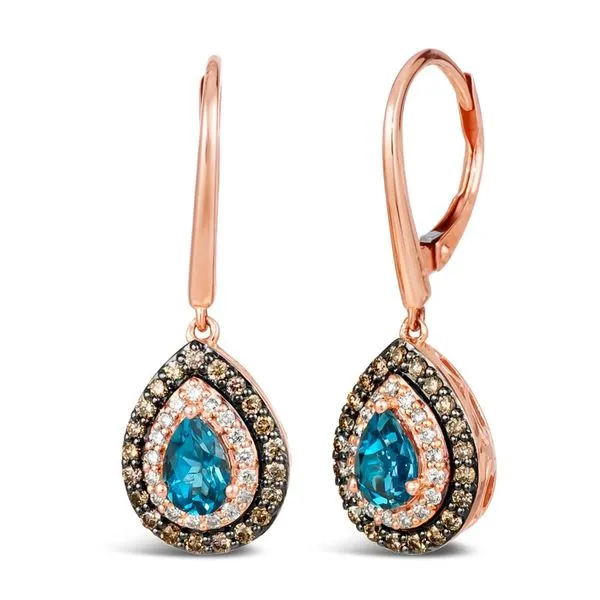 Le Vian Blue Topaz & Diamond Earrings Meigs Jewelry Tahlequah, OK