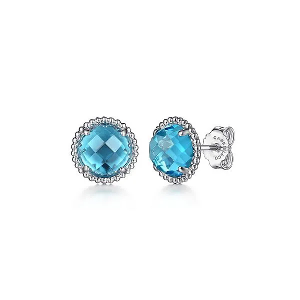 Gabriel & Co. Sterling Silver Blue Topaz Earrings Meigs Jewelry Tahlequah, OK