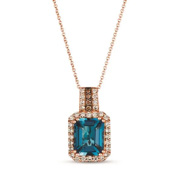 Le Vian Deep Blue Topaz & Diamond Necklace Meigs Jewelry Tahlequah, OK