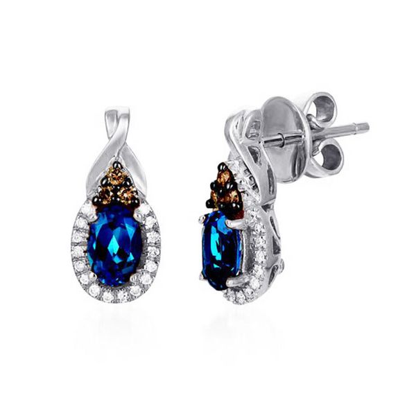 Le Vian Blue Topaz & Diamond Earrings Meigs Jewelry Tahlequah, OK
