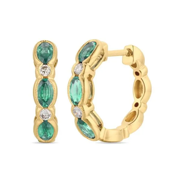 Le Vian 14K Yellow Gold Costa Smeralda Emerald Earrings Meigs Jewelry Tahlequah, OK