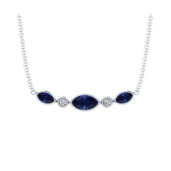 Sapphire & Diamond Necklace Meigs Jewelry Tahlequah, OK