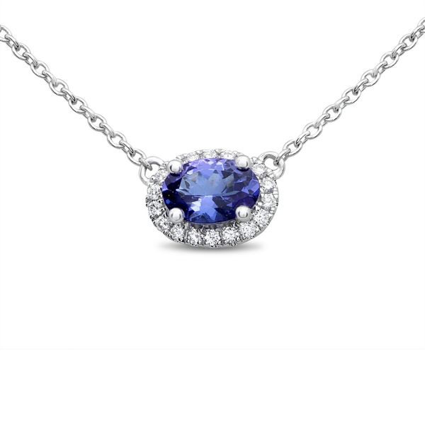 Tanzanite & Diamond Halo Necklace Meigs Jewelry Tahlequah, OK