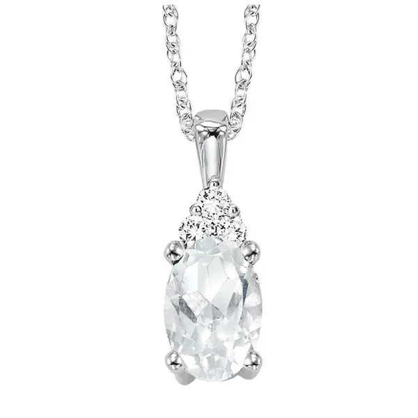 White Topaz & Diamond Necklace Meigs Jewelry Tahlequah, OK