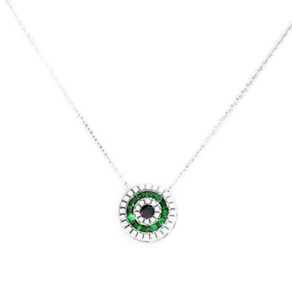 Tsavorite Garnet & Diamond Necklace Meigs Jewelry Tahlequah, OK