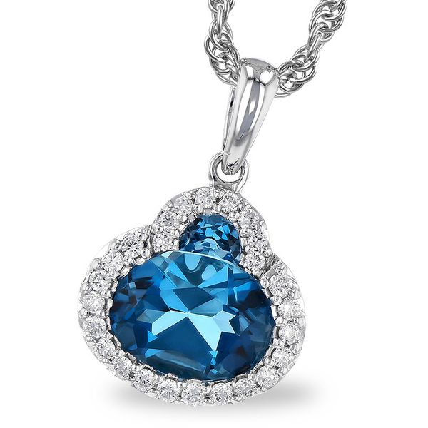 Blue Topaz & Diamond Necklace Meigs Jewelry Tahlequah, OK