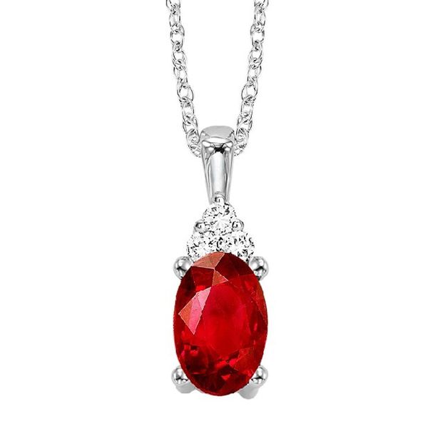 Garnet & Diamond Necklace Meigs Jewelry Tahlequah, OK