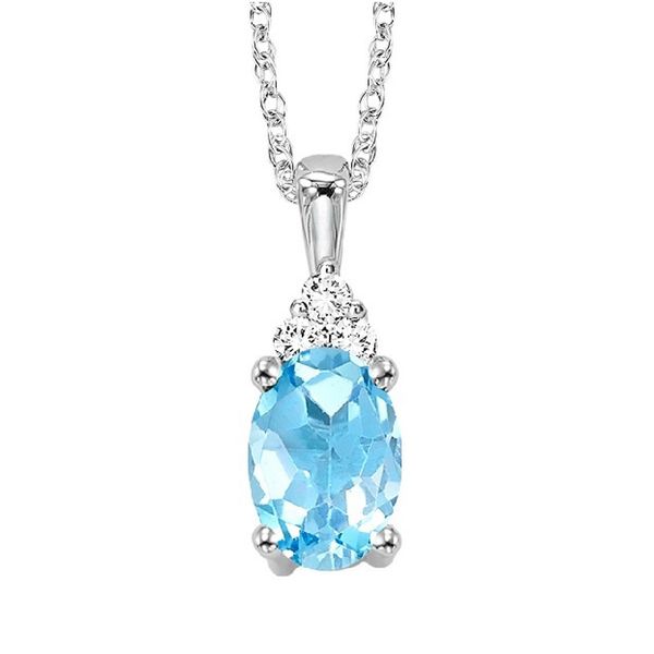 Blue Topaz & Diamond Necklace Meigs Jewelry Tahlequah, OK