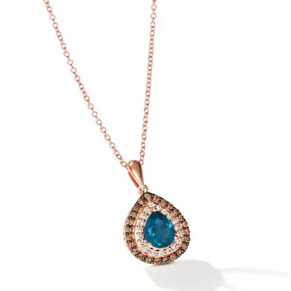 Le Vian Blue Topaz & Diamond Necklace Meigs Jewelry Tahlequah, OK