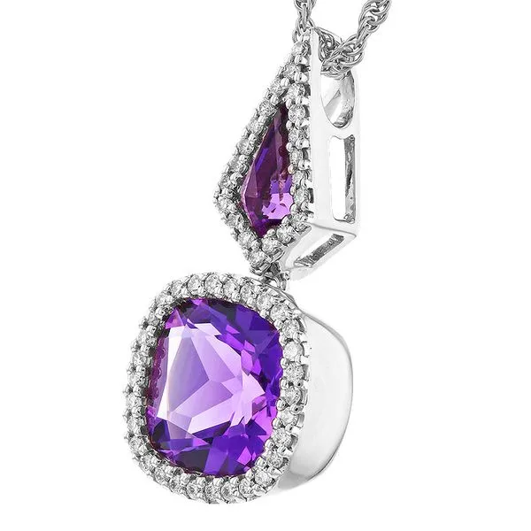 Amethyst & Diamond Necklace Image 2 Meigs Jewelry Tahlequah, OK