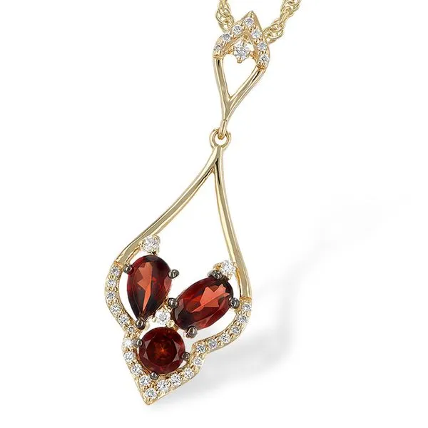Garnet & Diamond Necklace Meigs Jewelry Tahlequah, OK