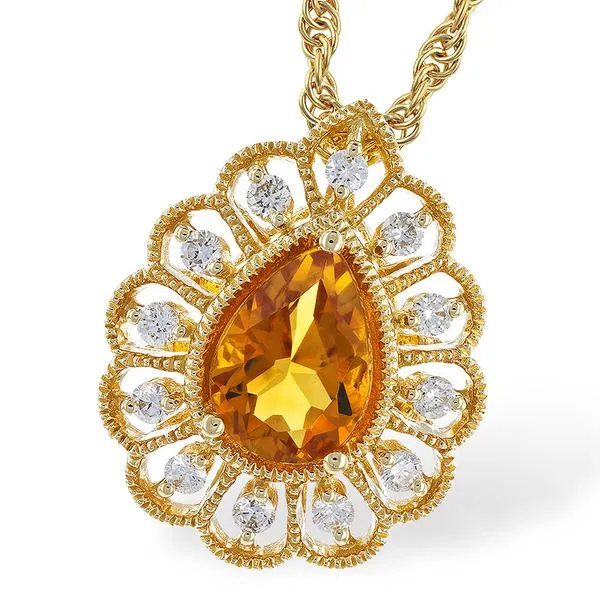 Citrine & Diamond Necklace Meigs Jewelry Tahlequah, OK