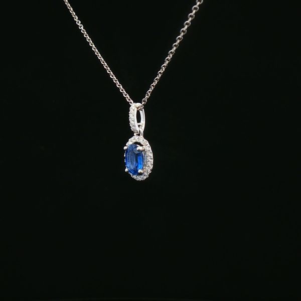 14KW .09DTW/.48OV SAPPHIRE NECKLACE Image 2 Meigs Jewelry Tahlequah, OK