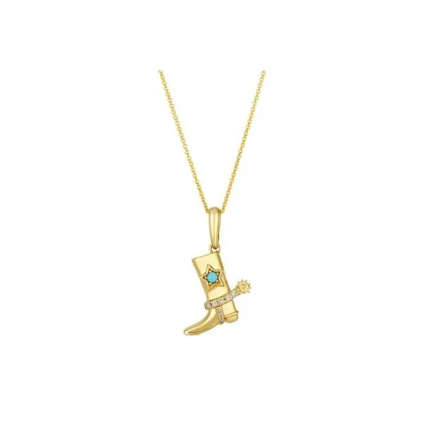 14K Honey Gold Nude Diamond Pendant Necklace Meigs Jewelry Tahlequah, OK