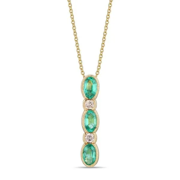 Le Vian Costa Smeralda Emerald Necklace in 14K Yellow Gold Meigs Jewelry Tahlequah, OK