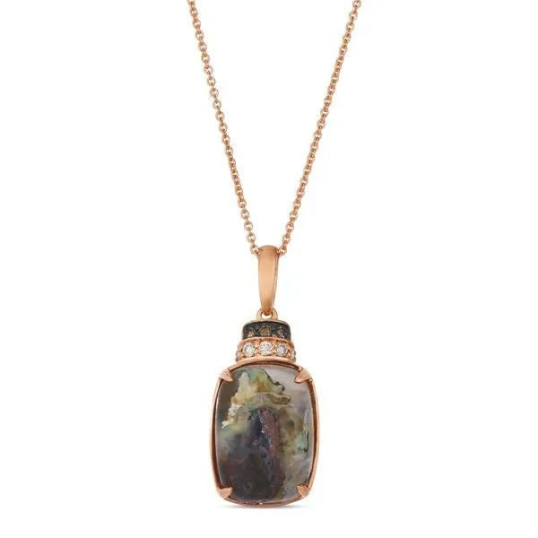 Le Vian Chocolate Aquadite Necklace in 14K Strawberry Gold Meigs Jewelry Tahlequah, OK