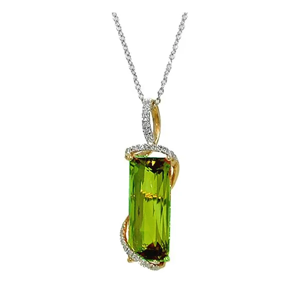 18K Yellow Gold Peridot Necklace Meigs Jewelry Tahlequah, OK