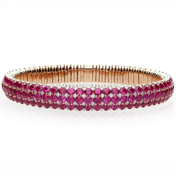 Demeglio Ruby & Diamond Stretch Bracelet Meigs Jewelry Tahlequah, OK
