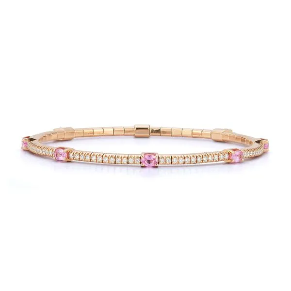 Pink Sapphire & Diamond Stretch Bracelet Meigs Jewelry Tahlequah, OK