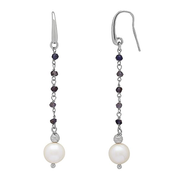 Honora Pearl & Iolite Earrings Meigs Jewelry Tahlequah, OK